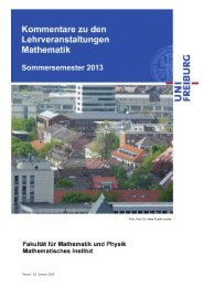 Kommentiertes Vorlesungsverzeichnis SS 2013 - Mathematisches ...