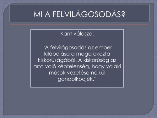 Művelődés a felvilágosodás kori Európában - Dr. Fehér Katalin