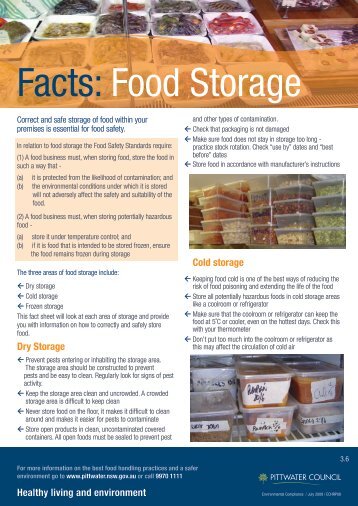 Facts: Food Storage