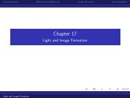 Chapter 17 - Light and Image Formation