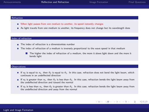 Chapter 17 - Light and Image Formation