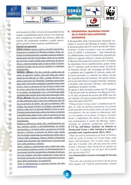 Newsletter n.6 - 2013 - Federazione Ciclistica Italiana