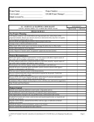 S1 - SURVEY & MAPPING CHECKLIST FIELD SURVEY Pre-Project ...