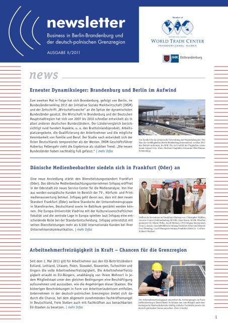 newsletter - World Trade Center - Frankfurt(Oder)