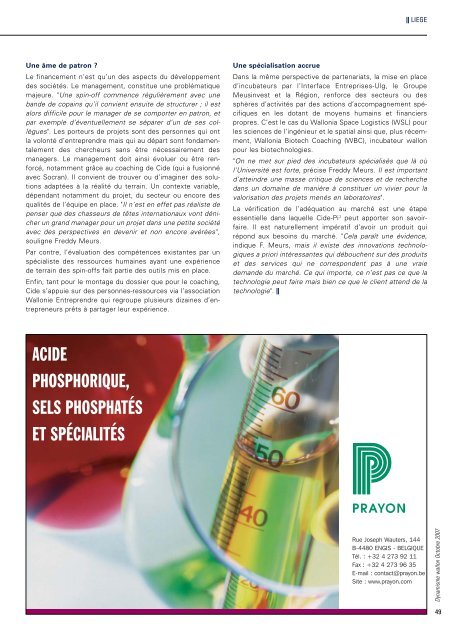 Dynamisme 208 xp - Union Wallonne des Entreprises