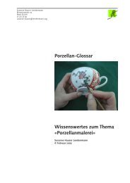 Porzellan-Glossar Wissenswertes zum Thema ... - lendenmann.org