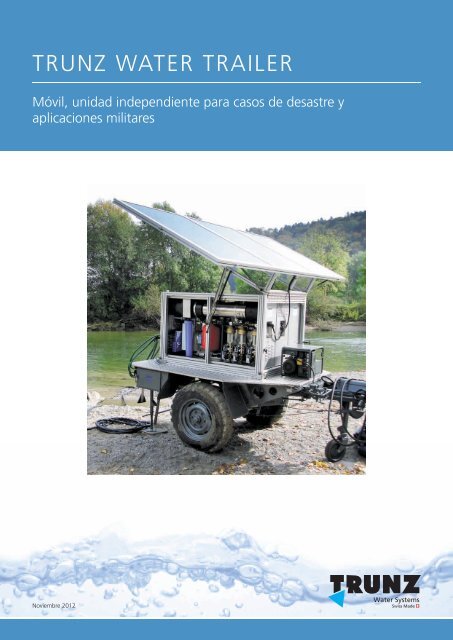 Hoja de datos Trunz Water Trailer - Trunz Water Systems AG