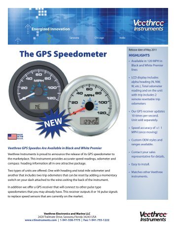 The GPS Speedometer - Veethree Instruments