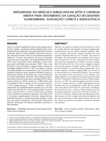 artigo 15 - Osvandré Lech Ortopedia