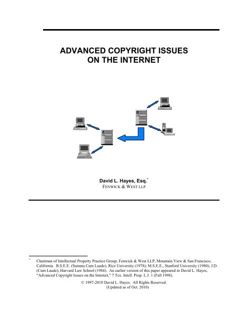 Advanced Copyright Issues on the Internet - Fenwick &amp; West LLP