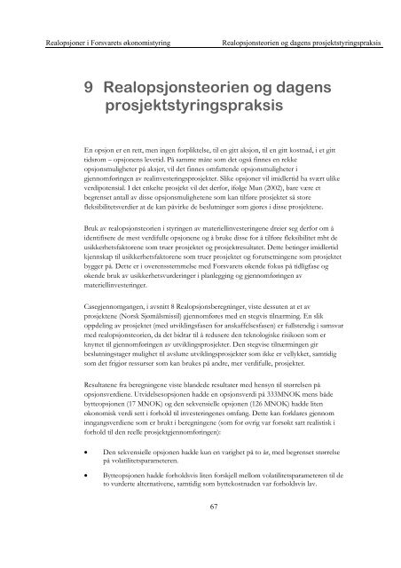 Realopsjoner i Forsvarets Ã¸konomistyring - Concept - NTNU