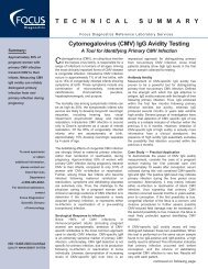 Cytomegalovirus (CMV) IgG Avidity Testing ... - Focus Diagnostics