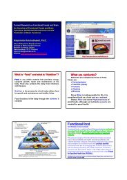 Current Research on Functional Foods and Brain - Neuroscience ...