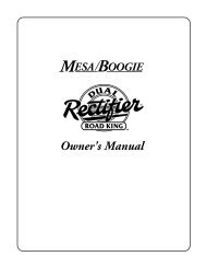 Road King Manual - Mesa Boogie