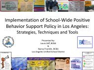 Implementation of School-Wide Positive Behavior Support ... - APBS