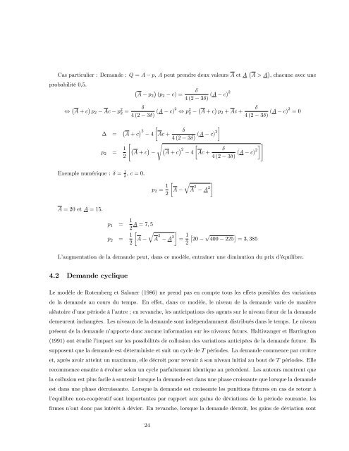 Collusion - E-Cours - UniversitÃ© de la RÃ©union