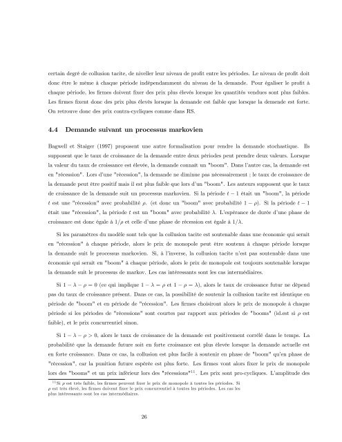 Collusion - E-Cours - UniversitÃ© de la RÃ©union