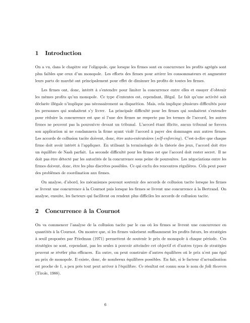 Collusion - E-Cours - UniversitÃ© de la RÃ©union