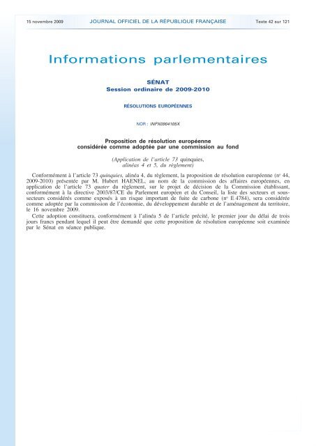 Journal officiel de la RÃ©publique franÃ§aise - Site conÃ§u par l'UNSA ...