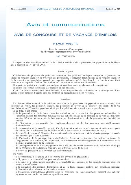 Journal officiel de la RÃ©publique franÃ§aise - Site conÃ§u par l'UNSA ...