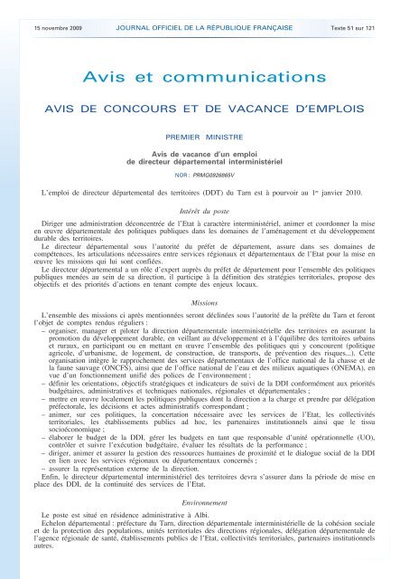 Journal officiel de la RÃ©publique franÃ§aise - Site conÃ§u par l'UNSA ...