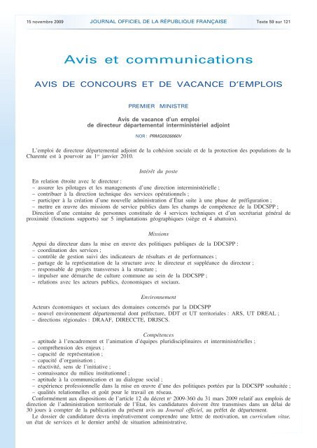 Journal officiel de la RÃ©publique franÃ§aise - Site conÃ§u par l'UNSA ...