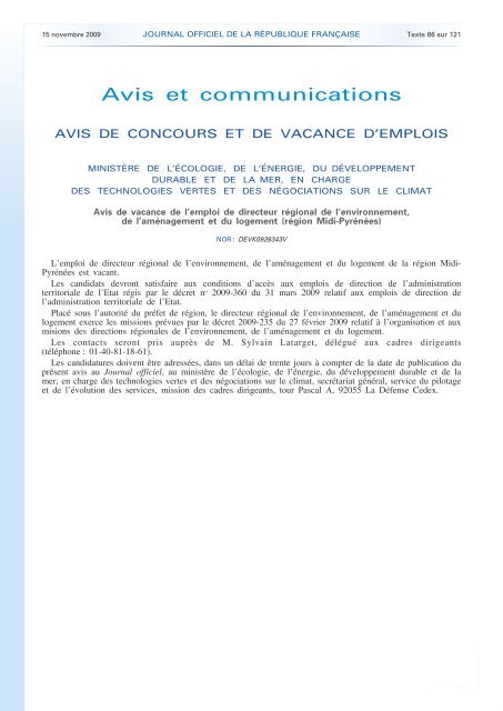 Journal officiel de la RÃ©publique franÃ§aise - Site conÃ§u par l'UNSA ...