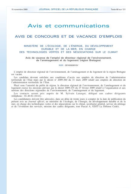 Journal officiel de la RÃ©publique franÃ§aise - Site conÃ§u par l'UNSA ...