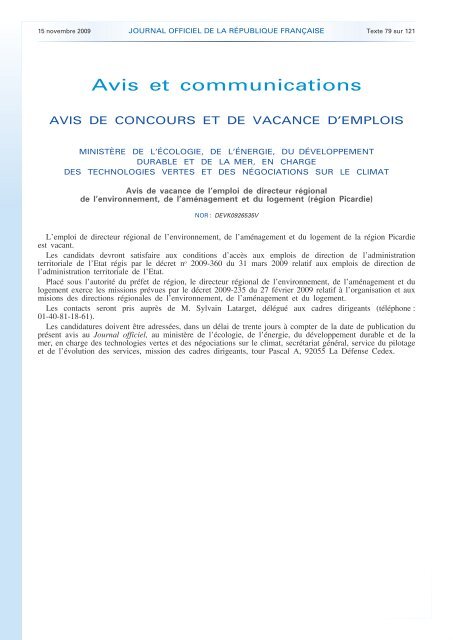 Journal officiel de la RÃ©publique franÃ§aise - Site conÃ§u par l'UNSA ...