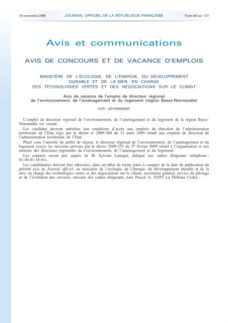 Journal officiel de la RÃ©publique franÃ§aise - Site conÃ§u par l'UNSA ...