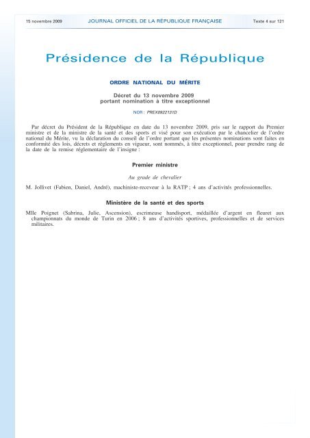 Journal officiel de la RÃ©publique franÃ§aise - Site conÃ§u par l'UNSA ...