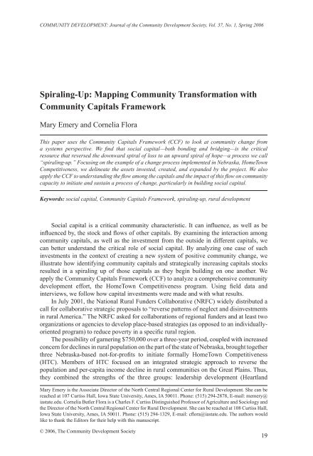 Spiraling-Up: Mapping Community Transformation with Community ...
