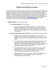 dissertation prospectus guide - Fletcher School of Law and Diplomacy