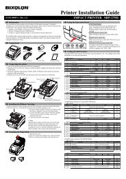 Printer Installation Guide - BIXOLON