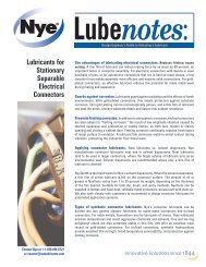 Lubricants for Stationary Separable Electrical Connectors