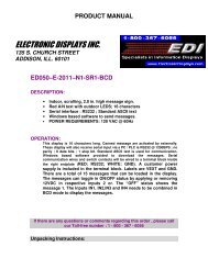 Operational Manual - Electronic Displays, Inc.