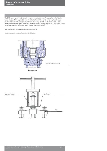 High performance safety valve for the protection of large boilers and ...