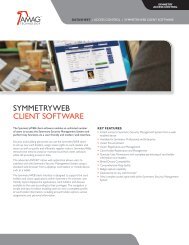 SYMMETRYWEB CLIENT SOFTWARE - AMAG