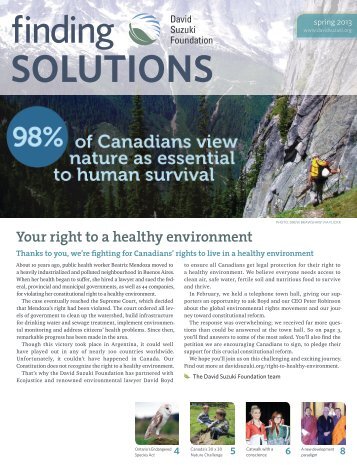 findingSOLUTIONSapr2013.pdf - David Suzuki Foundation