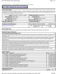 CET-7954: Reinforced Concrete Design Page 1 of ... - Cincinnati State