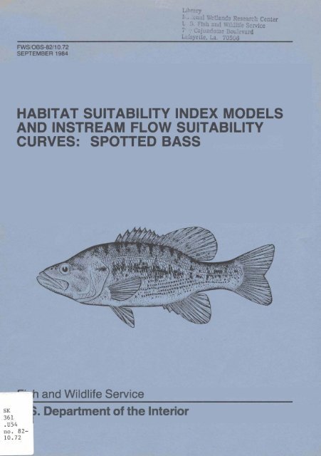 habitat suitability index models and instream flow suitability curves