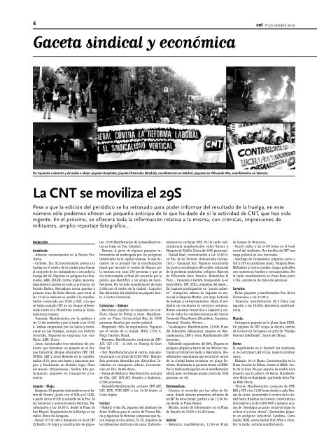 PeriÃ³dico "cnt" - 371 Octubre 2010