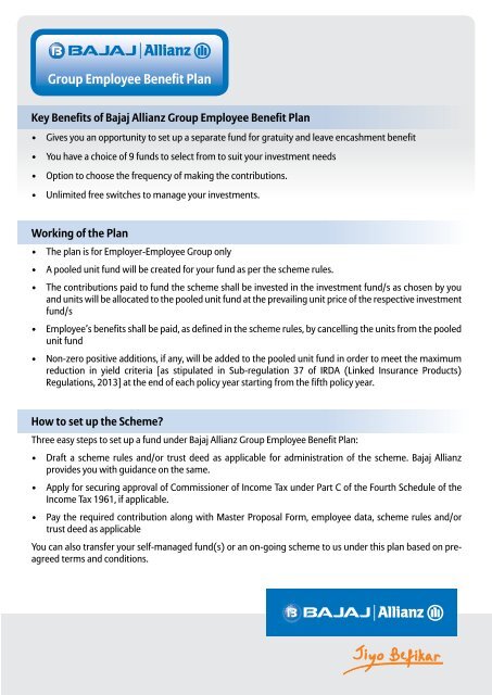 Group Employee Benefit Plan - Bajaj Allianz