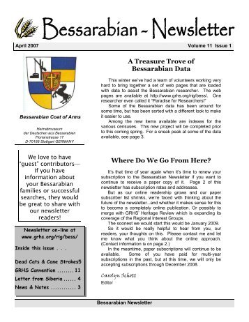 Volume 11 Issue 1 - GRHS Home Page