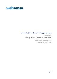 Installation Guide - Cisco Supplement (PDF) - Websense