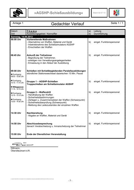 Befehl - Reservistenkameradschaft Limburg