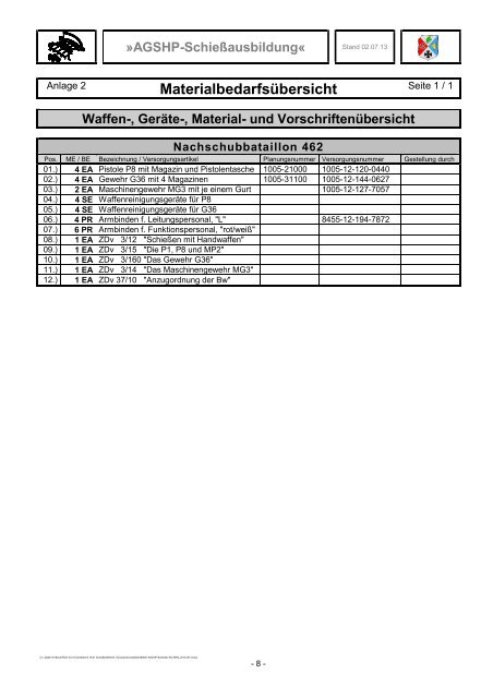 Befehl - Reservistenkameradschaft Limburg