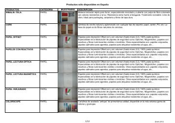 Para otros productos sÃ³lo disponibles en EspaÃ±a, por