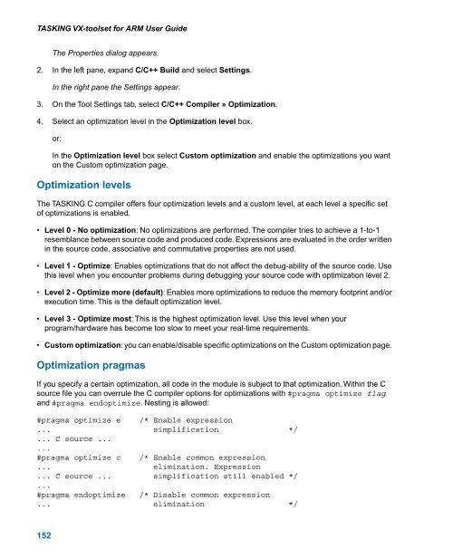 TASKING VX-toolset for ARM User Guide