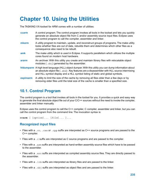 TASKING VX-toolset for ARM User Guide